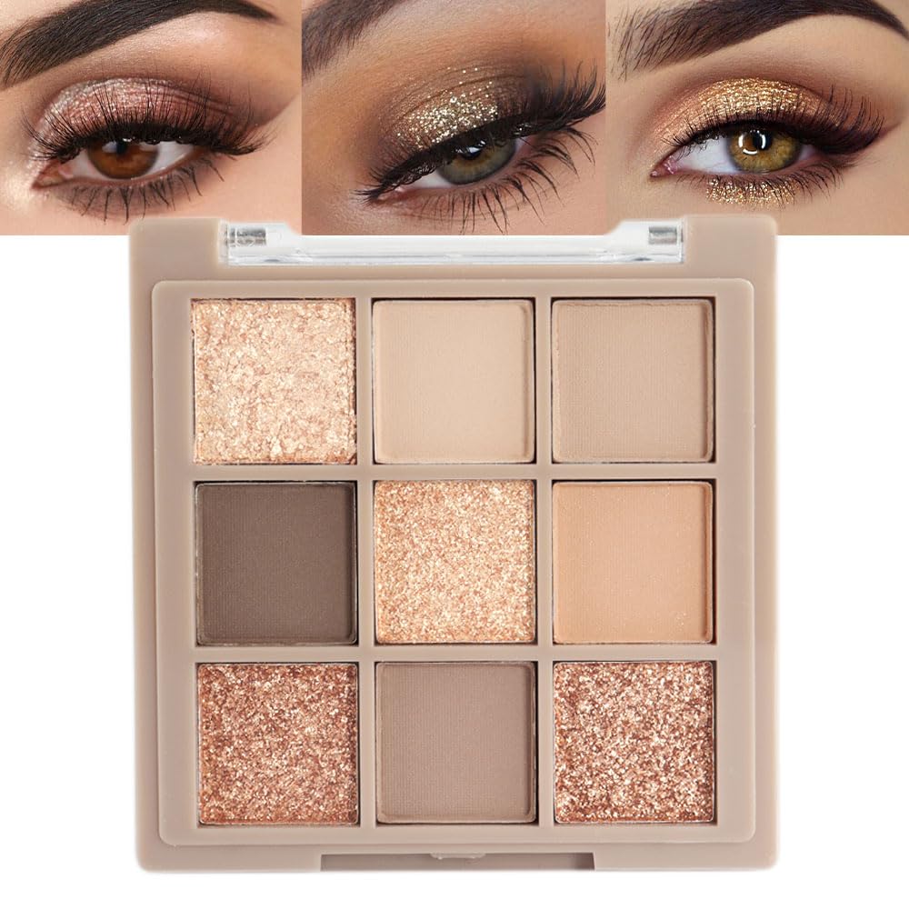 Light Pink Eyeshadow Palette,Neutral Nude Powder Eye Shadow for Older Women,Natural Long Lasting Naturing-Looking Pink Makeup Palette,Talc,Paraben Vegan & Cruelty Free