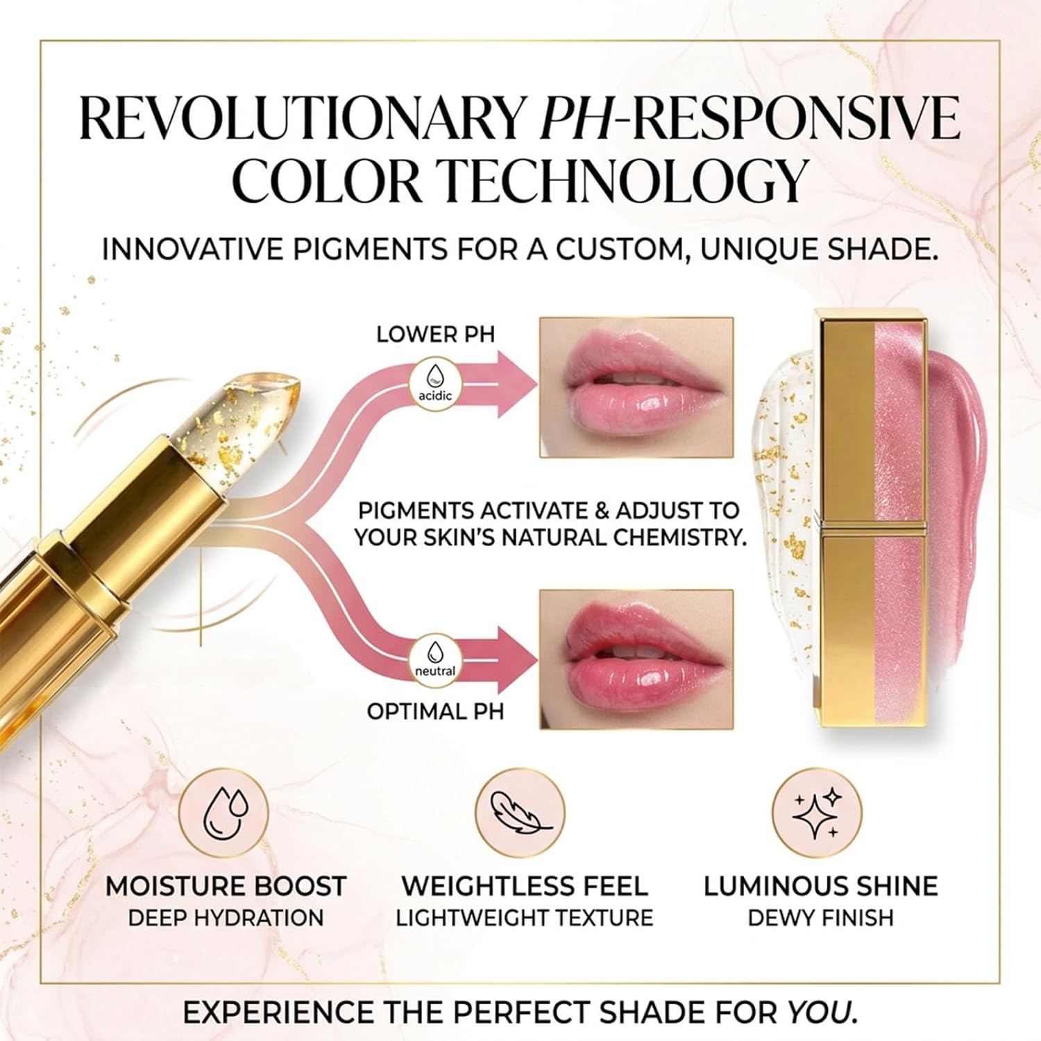 Areliaa signature Lipstick,Color Changing Lipstick, Ph Lip stick Color Changing, Long Lasting 24 Hours Moisturizing Glossy Shine Lip Gloss for Women (1)