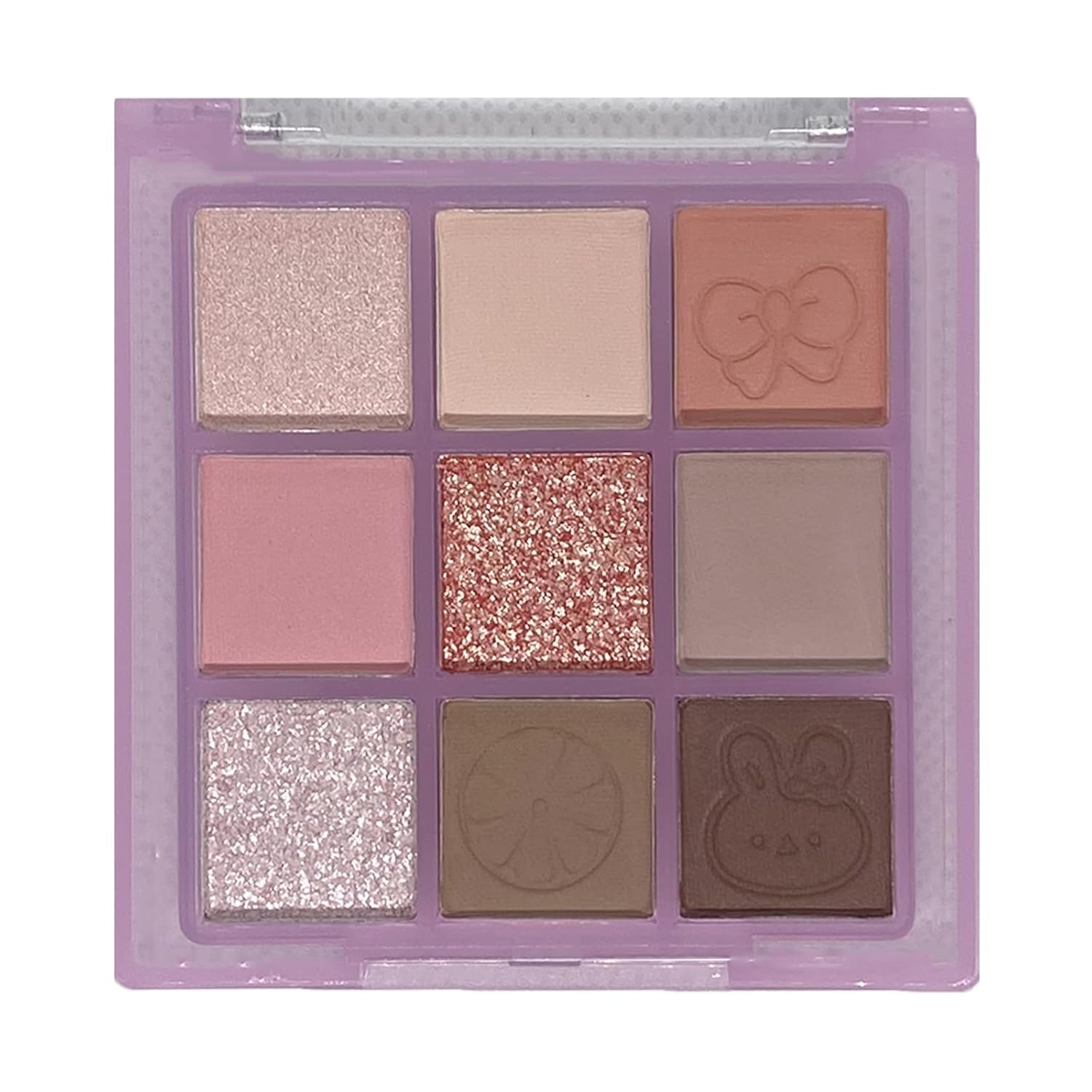 9 Colors Milk Tea Glitter Eyeshadow Palette, Matte Nude Neutral Brown Blendable Shades, Bronzer Champange Gorgeous Pearls Powder Eyeshadow, Sparkling Shimmer Daily Bright Diamond Makeup #01