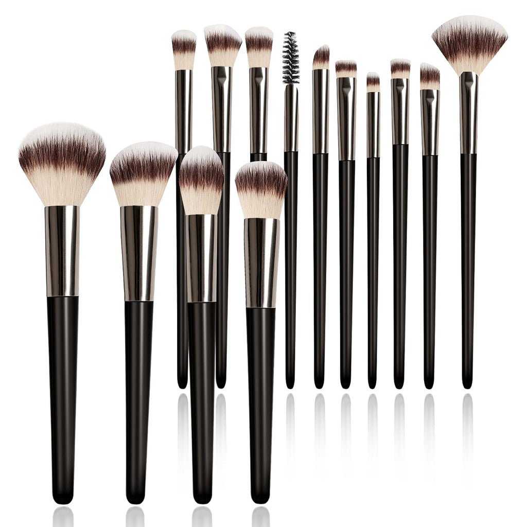 Makeup Brush Set, Premium Synthetic 14 Pcs Makeup Brushes, Travel Makeup Brush Set for Foundation, Concealer, Blush and Eyeshadow Brush