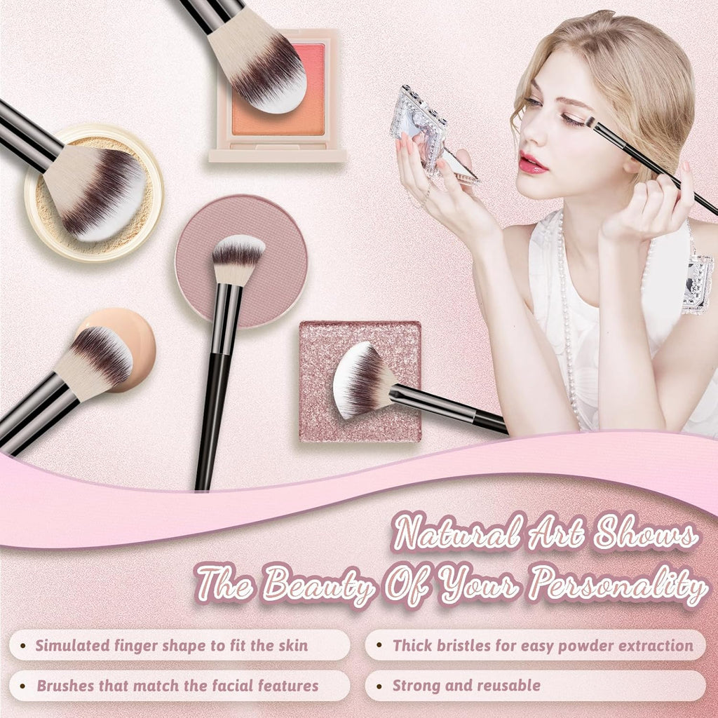 Makeup Brush Set, Premium Synthetic 14 Pcs Makeup Brushes, Travel Makeup Brush Set for Foundation, Concealer, Blush and Eyeshadow Brush