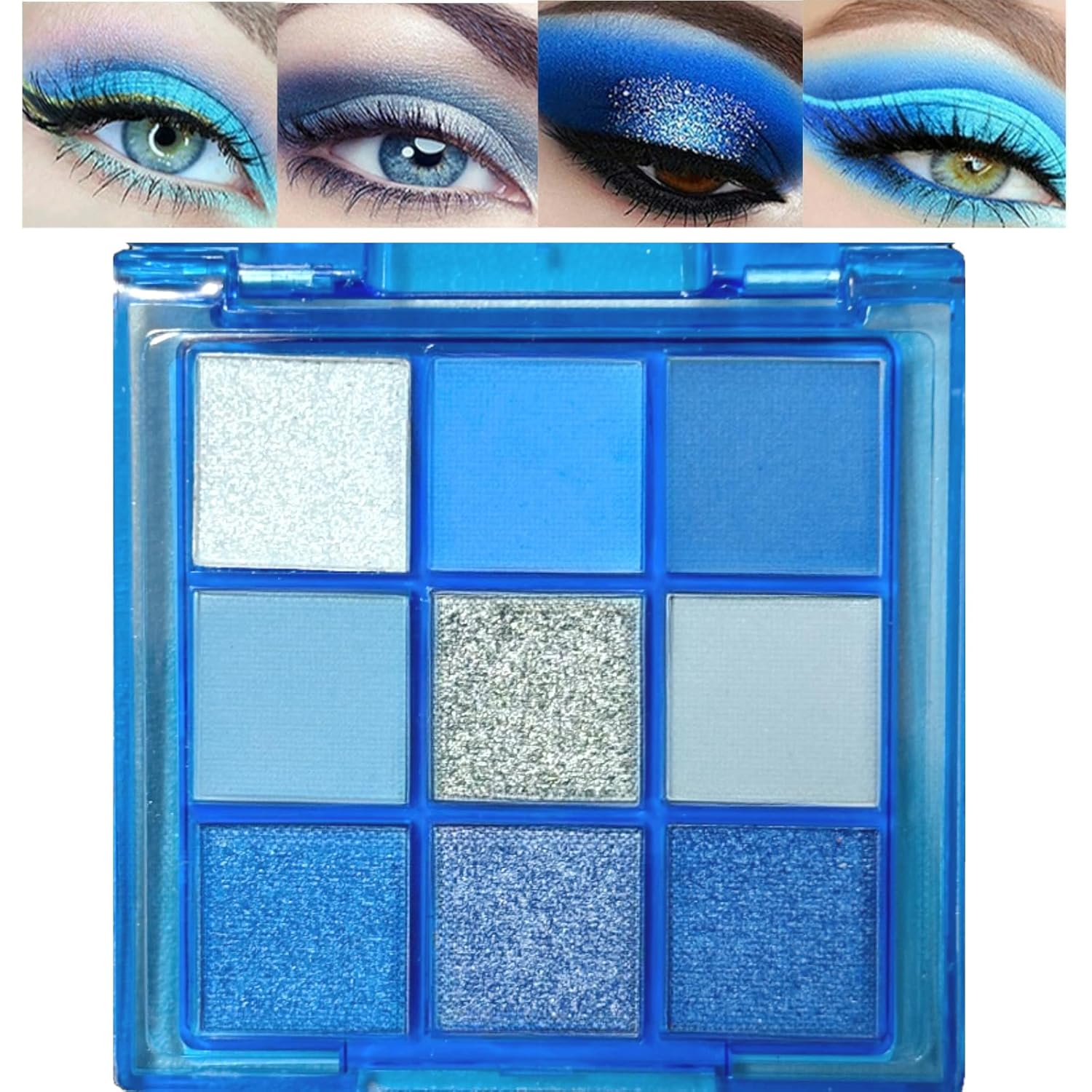 9 Colors Milk Tea Glitter Eyeshadow Palette, Matte Nude Neutral Brown Blendable Shades, Bronzer Champange Gorgeous Pearls Powder Eyeshadow, Sparkling Shimmer Daily Bright Diamond Makeup #01