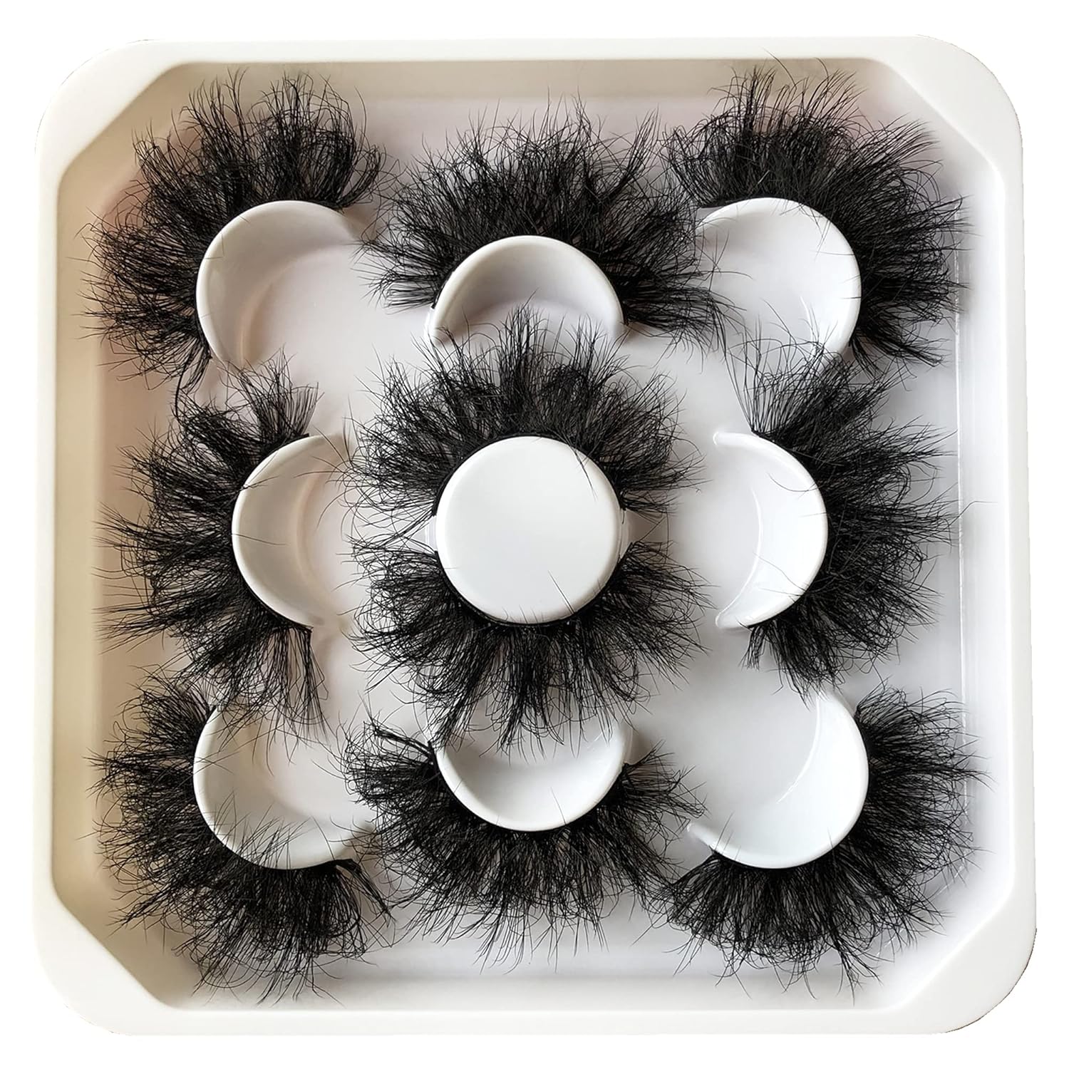 Pooplunch False Eyelashes Cat Eye Look Natural Short Lashes Wispy Clear Band Extension Volume Fake Eyelashes Faux Mink Strip Lashes 7 Pairs Pack