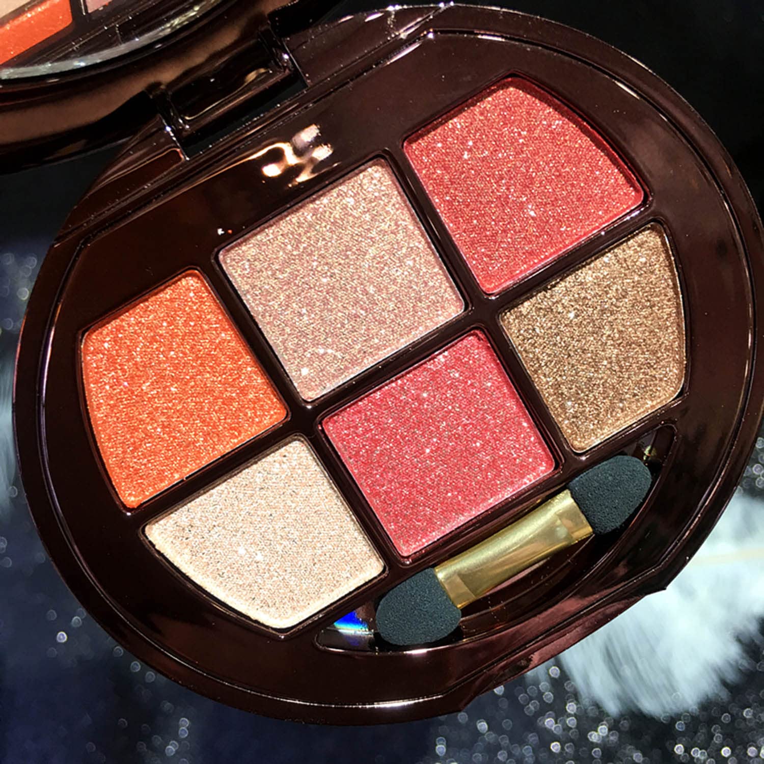 Glitter Eyeshadow Palette, 6 Colors Sparkle Shimmer and Matte Eye Shadow, Highly Pigmented Waterproof Long Lasting Makeup Set. (Color 6)